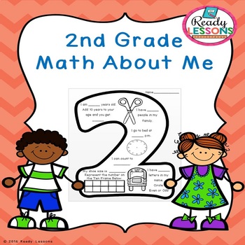 Preview of Free First Day of Back to School Activity 2nd Grade Math All About Me Worksheet