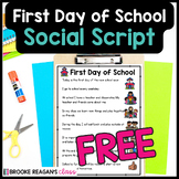 Free First Day of School Social Script