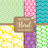 Free Floral Patterns - Simple Flat Minimalist Digital Pape