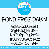 Free Font - Pond Free Dawn