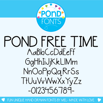Preview of Free Font - Pond Free Time