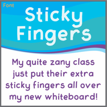 Preview of Free Font: Sticky Fingers (True Type Font)
