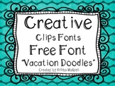 {Free Font} Vacation Doodle Font{Creative Clips Fonts}
