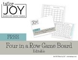 Free Four in a Row Game Board editable