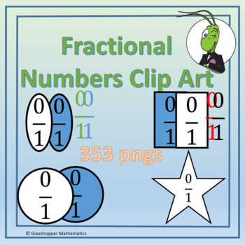 Preview of Free Fraction Clipart Numbers for Commercial Use