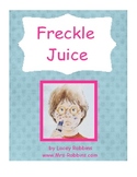 Free Freckle Juice 20 page unit aligned to the common core