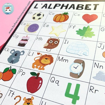 French Alphabet Chart L Alphabet Francais Affiche Gratuite Tpt