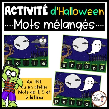 Preview of Free French Halloween Activity | Gratuit Mots mélangés de l'Halloween
