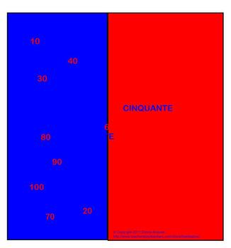 Preview of Free French  Number Magic Tunnel - Numbers 10-100