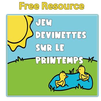 Preview of Free French Spring Vocabulary and Reading Activity-Devinettes sur le printemps