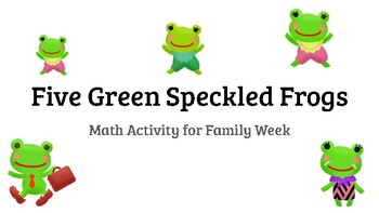 Preview of Free Frog Family Math Story Numbers 1-5
