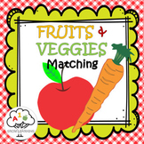 Free Fruits and Vegetables Matching for Toddler Pre K