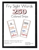 Free Fry Sight Word Strips