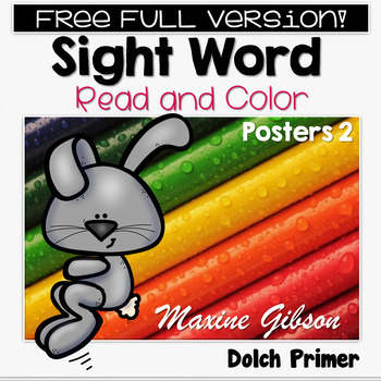 Free Full Version Sight Word Read And Color Posters Primer By Maxine Gibson