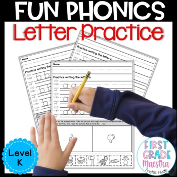 Preview of Free Fun Phonics Alphabet Handwriting Practice  Level K Unit 1