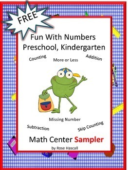 Preview of Free Fun With Numbers Preschool Kindergarten Math Center Sampler.