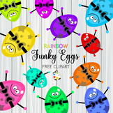 Free Funky Eggs - Cartoon Easter Holiday Clipart