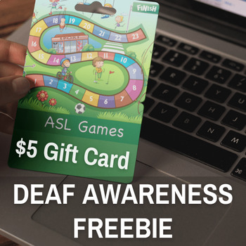Preview of Free American Sign Language Games Gift Card Back to School Group Activity