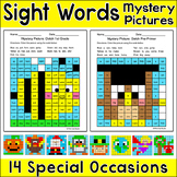Sight Word Practice Mystery Coloring Pages - Spring & Moth