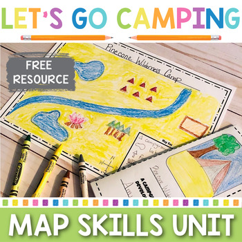 Preview of Free Geography Map Skills | Drawing a Map | Physical & Political Maps | Grid Map