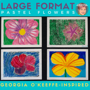Preview of Free Georgia O'Keeffe Lesson Plan: Large Flower Art Project | Great Sub Plan!