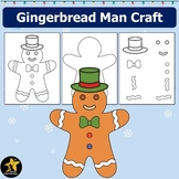 Gingerbread Man Craft Coloring Page Bulletin Board Decembe
