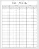 Free Goal Tracking Sheets