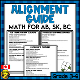Free Grade 3 Math Alignment Guide | Alberta British Columb
