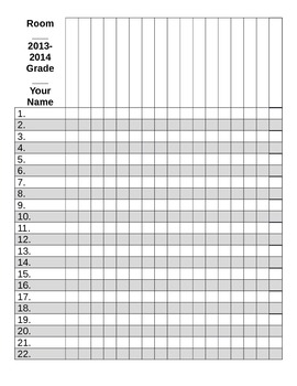 Preview of EDITABLE Grade Record Book or Attendance Template or Checklist