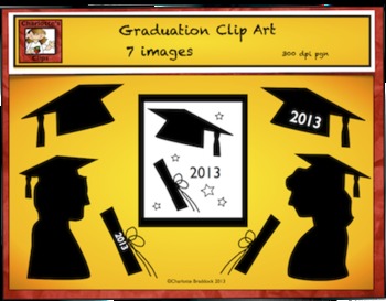 Preview of Free Graduation Clip Art from Charlotte's Clips