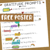 Free Gratitude Poster for Social Emotional Learning