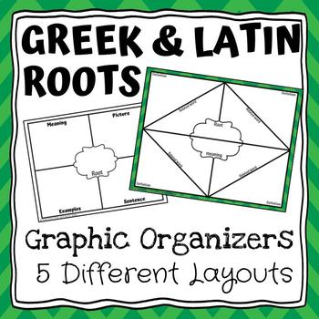 Preview of Free Greek and Latin Roots Graphic Organizers - Word Study Printables