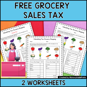 Preview of Free Grocery Shopping Sales Tax. Budgeting. Personal Finance.