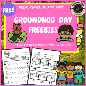 Preview of Free Groundhog Day Activities No Prep Worksheets PreK, Kindergarten, First Grade