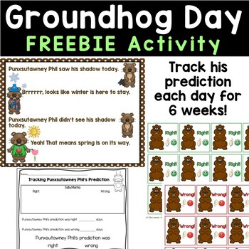 Preview of Free Groundhog Day Weather Activity Track the Groundhog's Prediction
