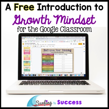 Preview of Free Growth Mindset Journal for Back to School