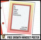 Free Growth Mindset Poster on Letter Board