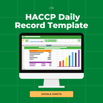 Preview of Free HACCP Daily Record Template - Google Sheets