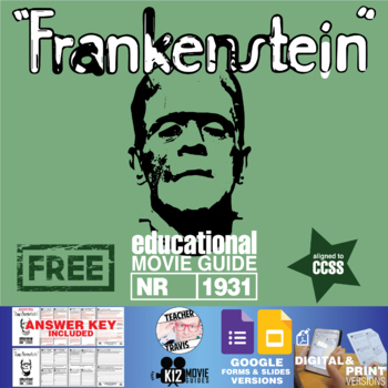 Preview of Free Halloween Activity Frankenstein (1931) Movie Guide | Questions | Worksheet