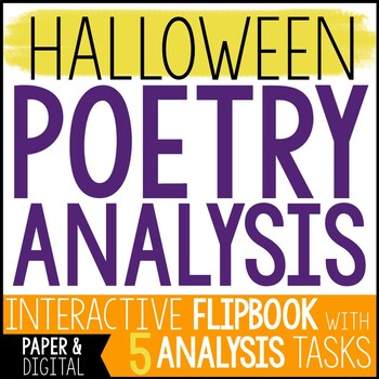 Preview of Free Halloween Activity - Halloween Poem Analysis Flip Book (Paper & Digital)
