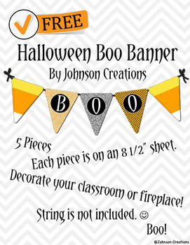 Preview of Free Halloween Boo Banner