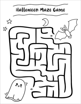 Free Halloween Coloring and Maze Pages by AllThingsEducation | TPT