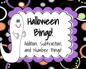 Preview of Free Halloween Math Bingo: Addition, Subtraction, and Number Bingo!