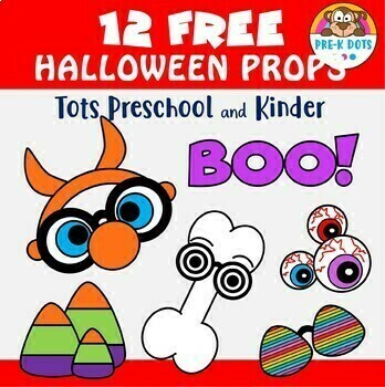 Preview of Halloween Printable Headbands and Props for Preschool and Kinder (FREE)