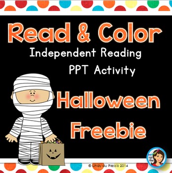 Preview of Free Halloween Read and Color PowerPoint