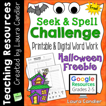 Preview of Free Halloween Word Work Activity - Digital and Printable Resources