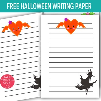 Free- Halloween Writing Paper Printable- Halloween Writing Paper Free