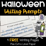 Free Halloween Writing Prompts | No Prep Fall Literacy Cen