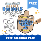 Free Hanukkah/Chanukah Menorah Dreidel Cookie Coloring She