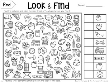 Free Hidden Picture Activities By Mrs Thompson S Treasures Tpt